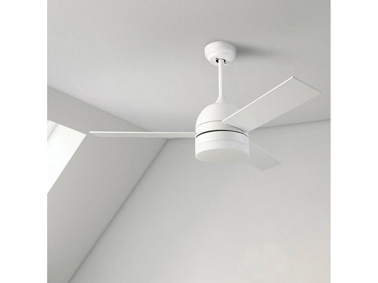 FORLIGHT Ventilateur du Plafond Inca Led 18W Blanc Chaud - 3000K Blanc Bois 1042Lm