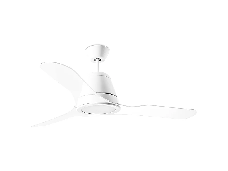 LEDS C4 Ventilateur du Plafond Ip20 Tiga Led 16.6W Blanc Chaud - 3000K On-Off Blanc Brillant Tran