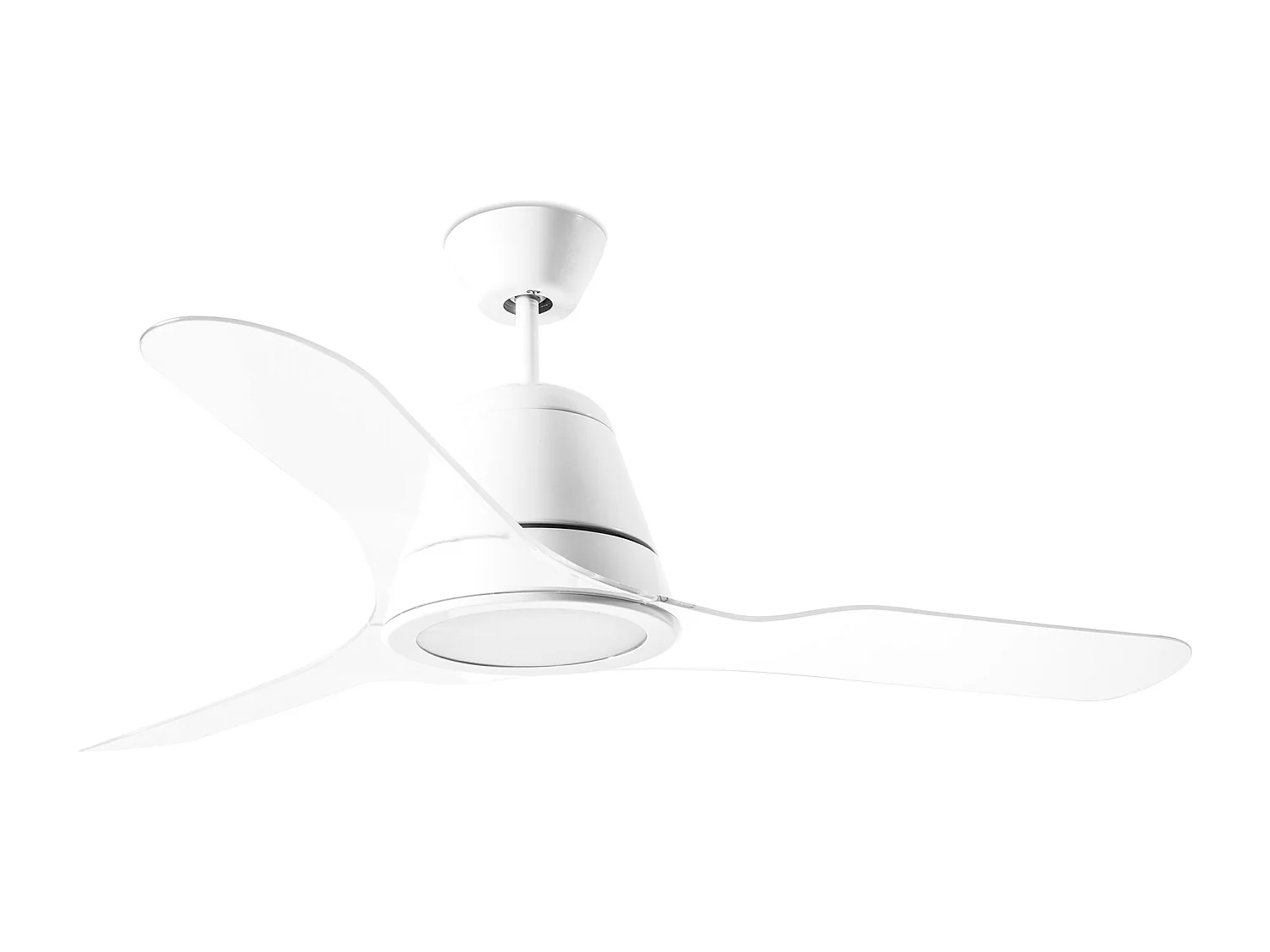 LEDS C4 Ventilateur du Plafond Ip20 Tiga Led 16.6W Blanc Chaud - 3000K On-Off Blanc Brillant Tran