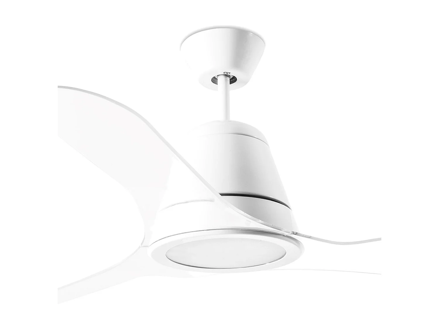 LEDS C4 Ventilateur du Plafond Ip20 Tiga Led 16.6W Blanc Chaud - 3000K On-Off Blanc Brillant Tran