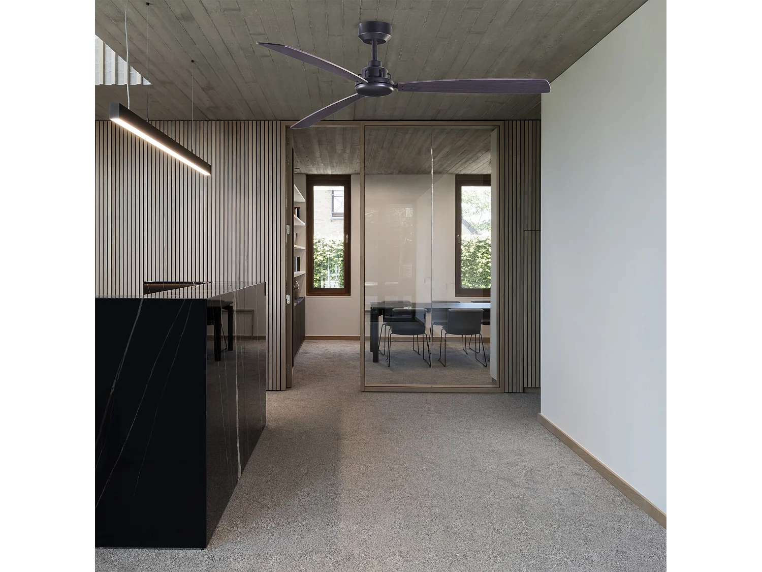 LEDS C4 Ventilateur du Plafond Xaloc Ø1320Mm Light For Life Noir Noir