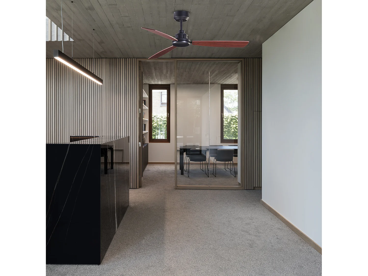 LEDS C4 Ventilateur du Plafond Xaloc Ø1000Mm Noir Acajou