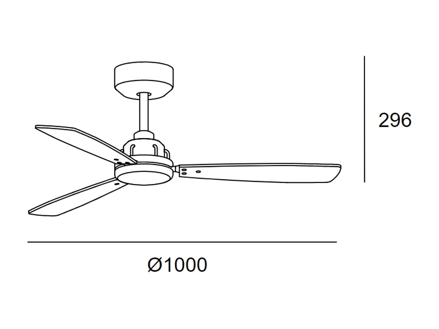 LEDS C4 Ventilateur du Plafond Xaloc Ø1000Mm Noir Acajou