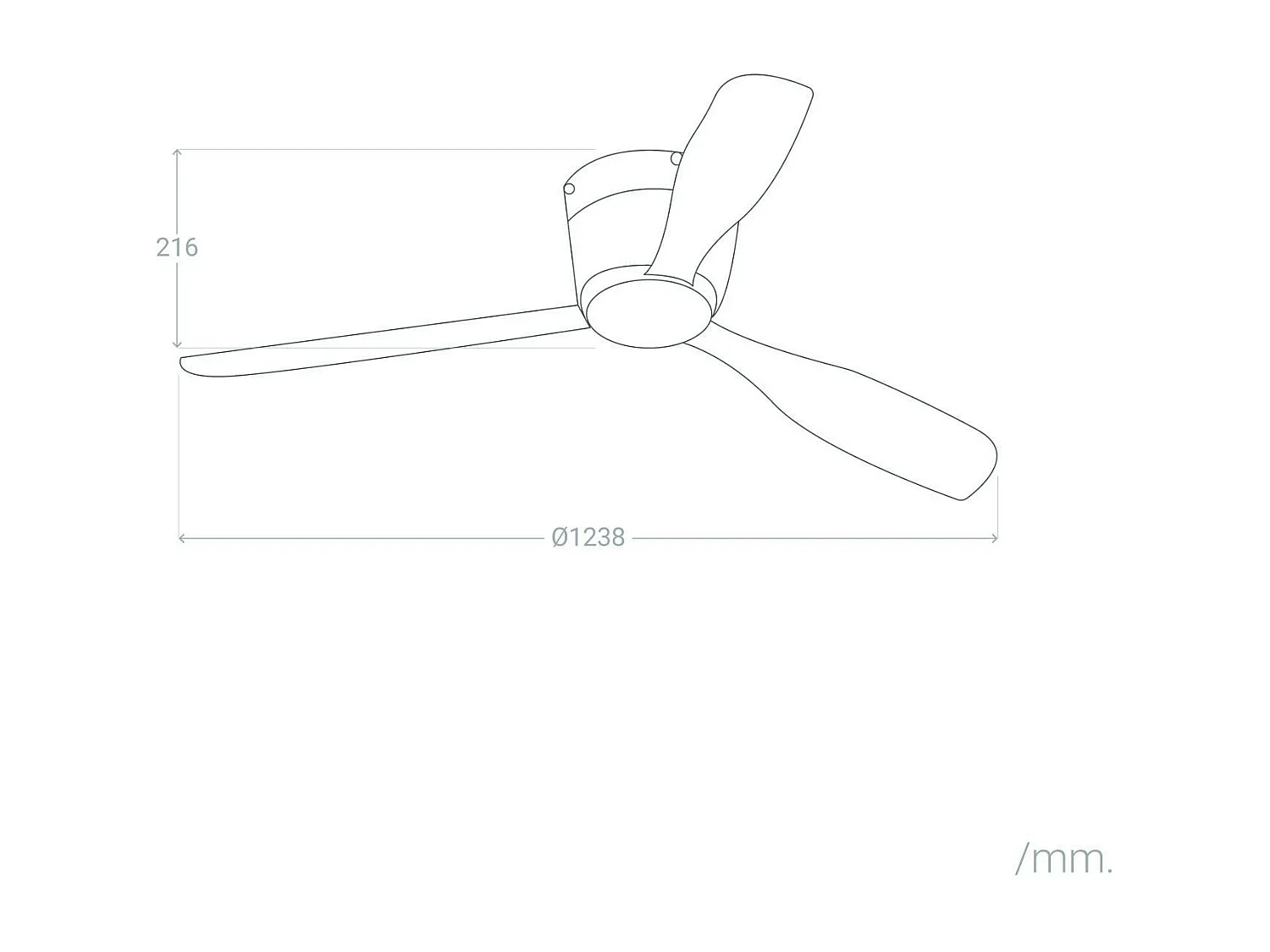LEDS C4 Ventilateur du Plafond Ip20 Bora Ø1238Mm Led 18W Blanc Chaud - 3000K 0-10V / Dali / Pwm