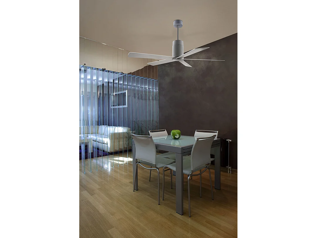 LEDS C4 Ventilateur du Plafond Ip20 Rodas Blanc Brillant Blanc