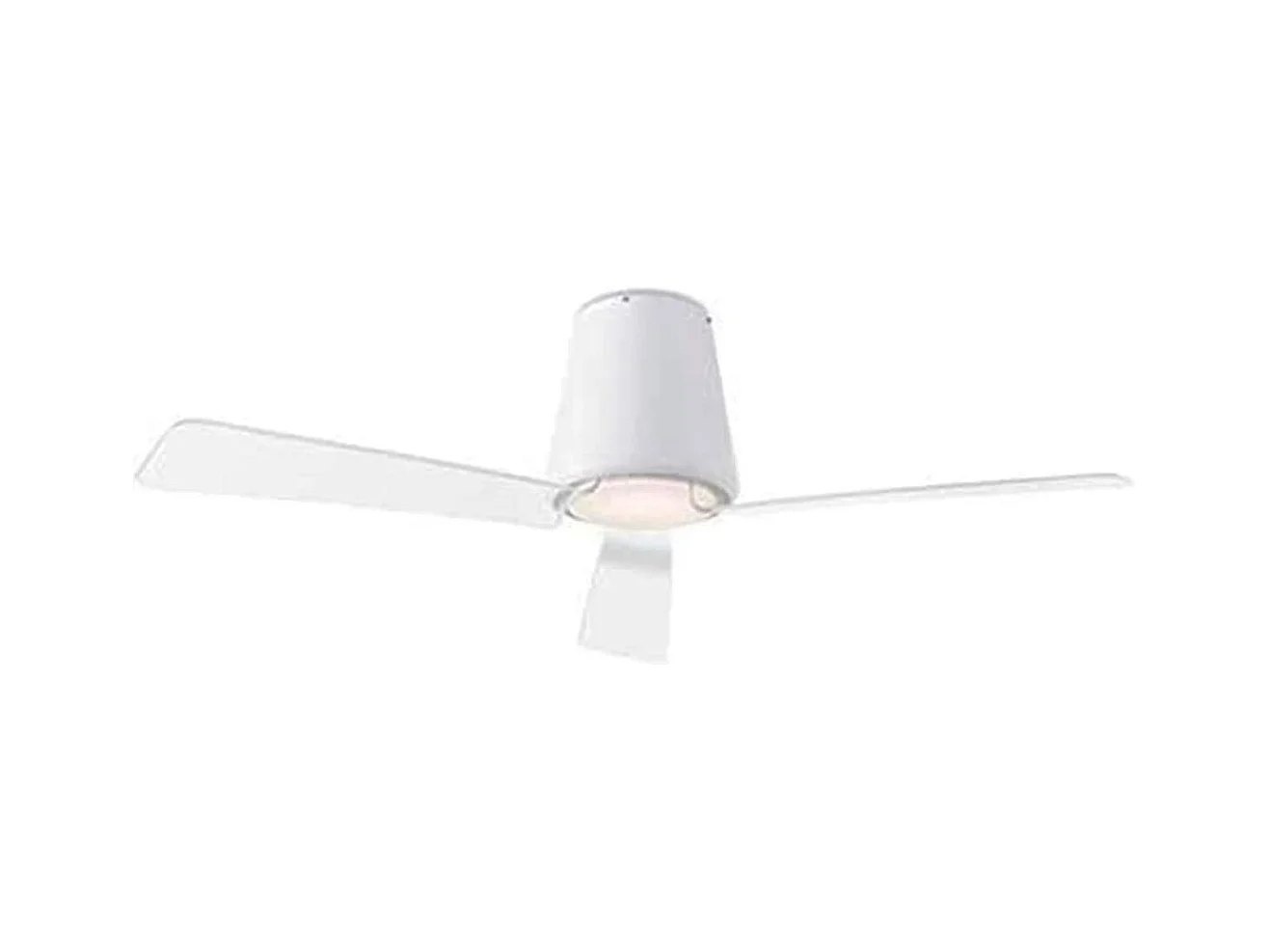 LEDS C4 Ventilateur du Plafond Ip44 Garbí Led 12.8W Blanc Chaud - 3000K On-Off Blanc Transparent