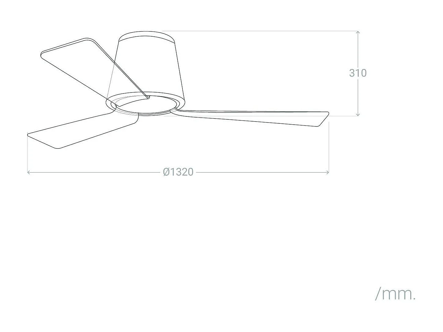 LEDS C4 Ventilateur du Plafond Ip44 Garbí Led 12.8W Blanc Chaud - 3000K On-Off Blanc Transparent