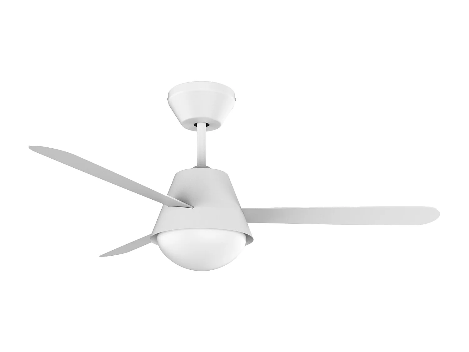 LEDS C4 Ventilateur du Plafond Ip20 Buran E27 15.,15W Blanc Bois Blond