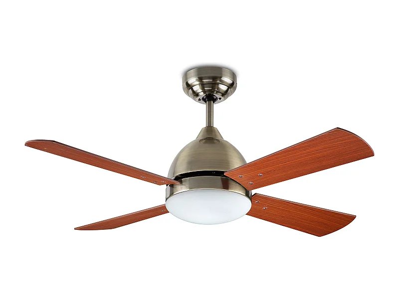 FORLIGHT Ventilateur du Plafond Borneo E27 15W Patiné Teck