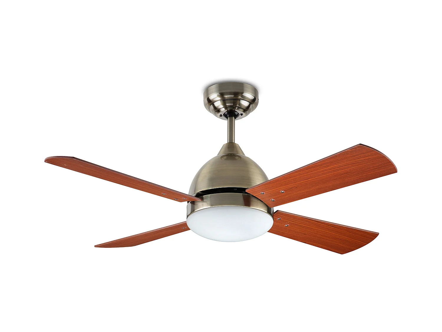 FORLIGHT Ventilateur du Plafond Borneo E27 15W Patiné Teck