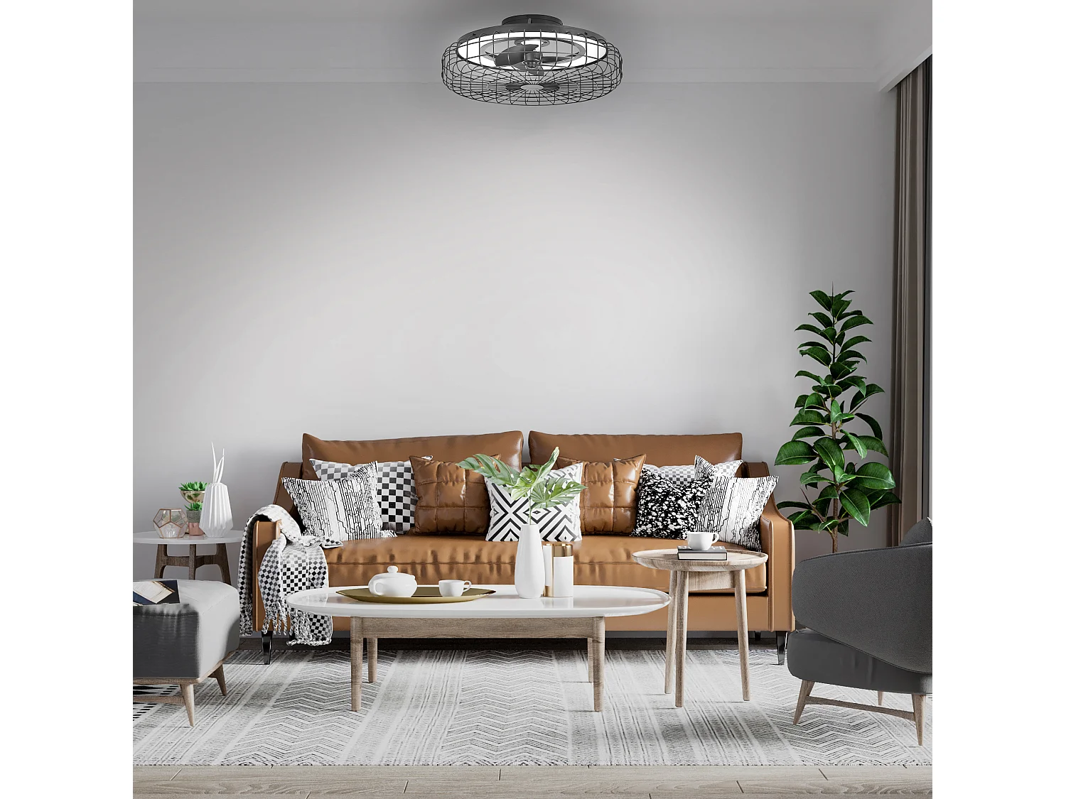 Forlight Merak Ventilateur de plafond avec lampe LED sans lames. 6 - Ventilateur de plafond à vitesse et lumière réglable 2700