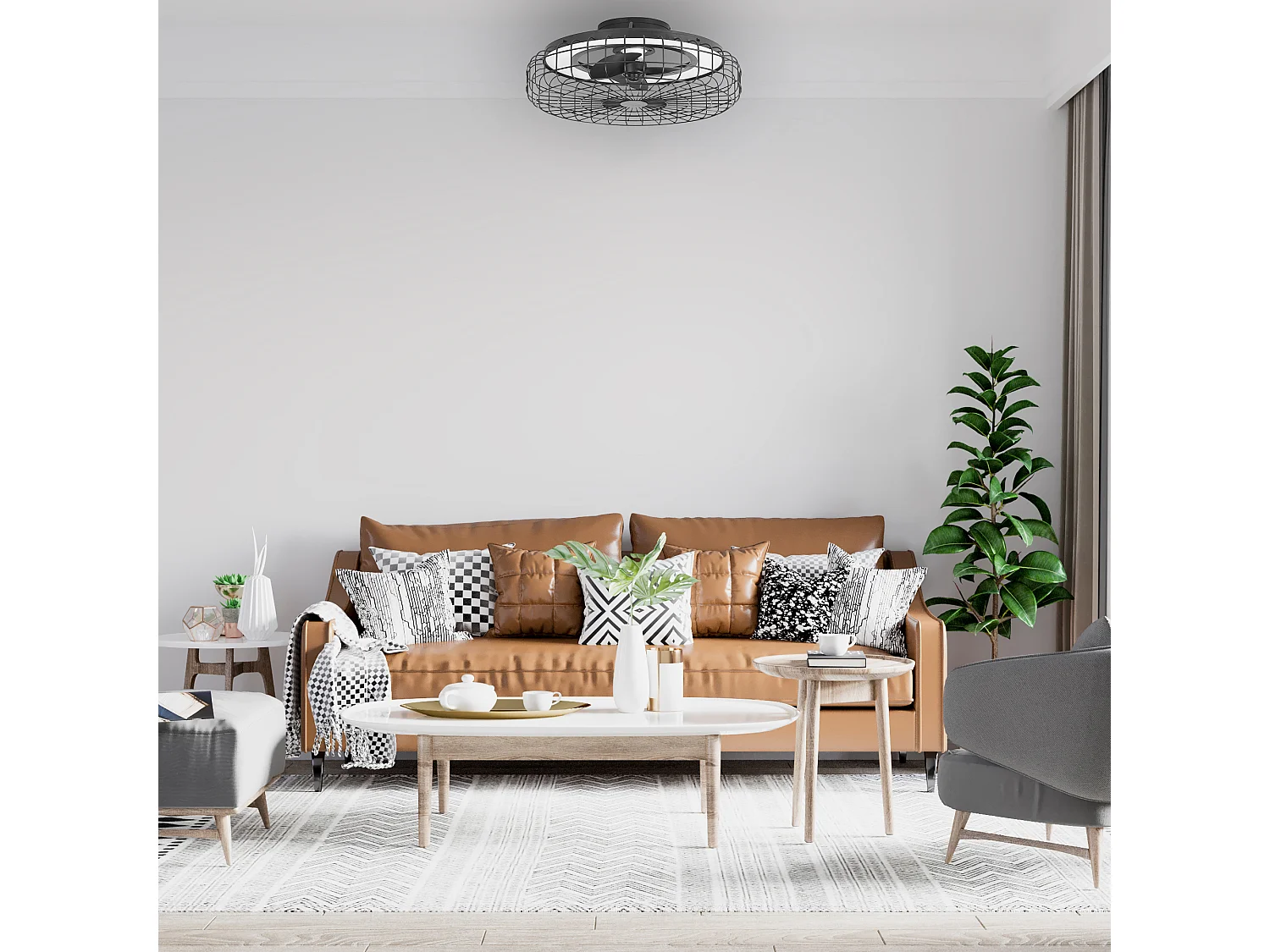 Forlight Merak Ventilateur de plafond avec lampe LED sans lames. 6 - Ventilateur de plafond à vitesse et lumière réglable 2700