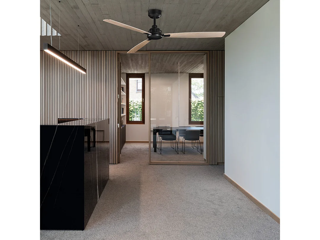 LEDS C4 Ventilateur du Plafond Xaloc Ø1000Mm Noir Bois Blond