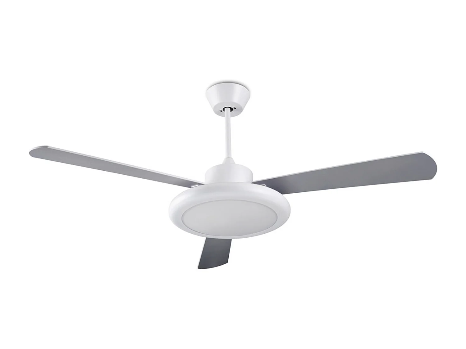 LEDS C4 Ventilateur du Plafond Ip20 Bahia Led 24.4W Blanc Chaud - 3000K On-Off Blanc Brillant Gri