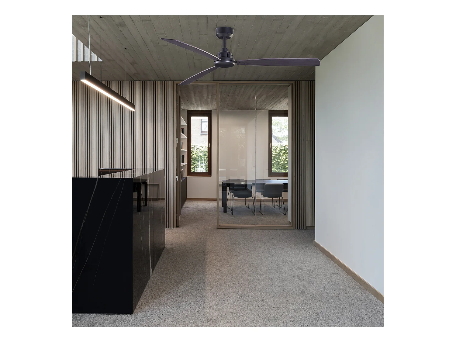 LEDS C4 Ventilateur du Plafond Xaloc Ø1000Mm Noir Noir