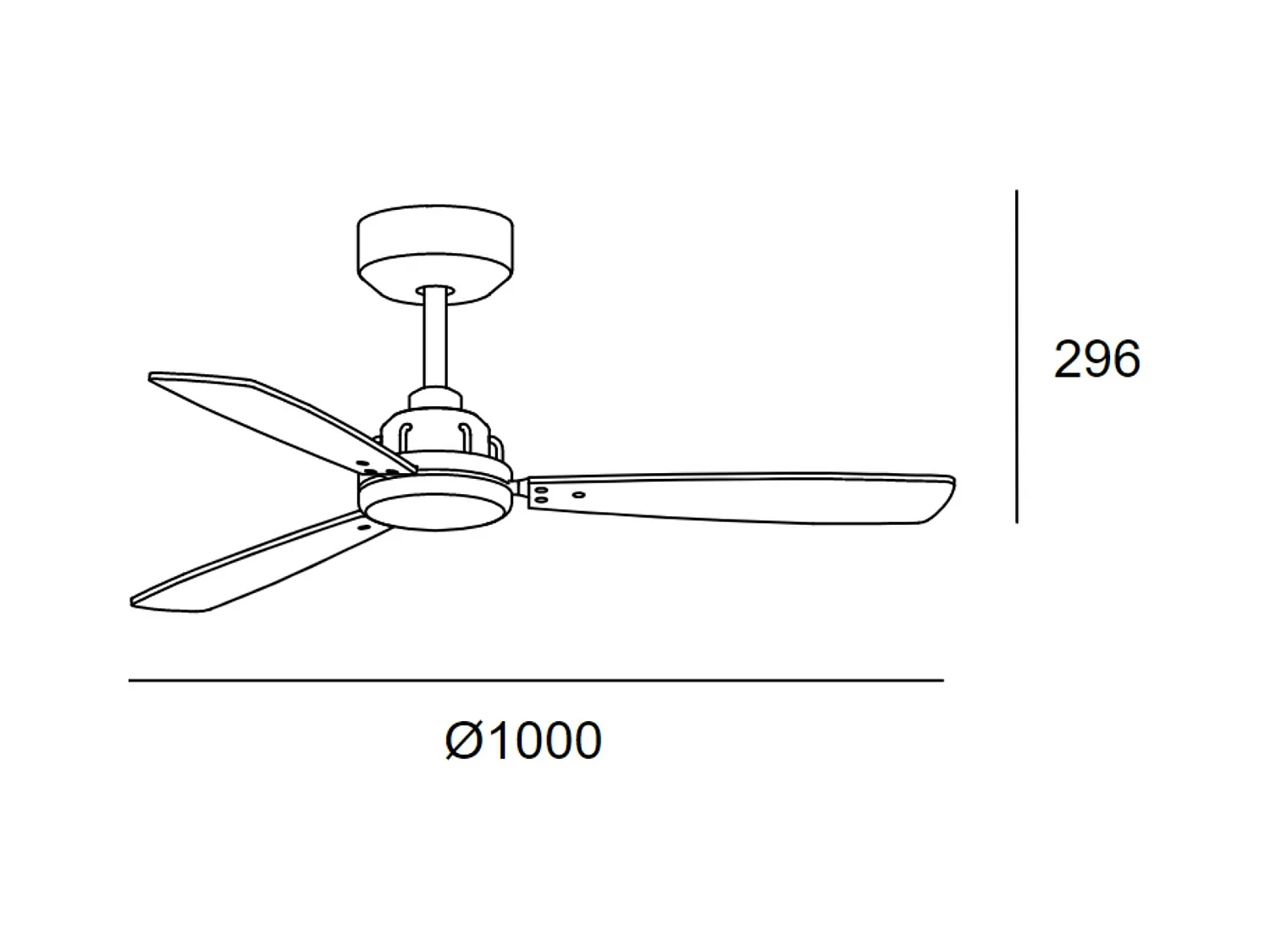 LEDS C4 Ventilateur du Plafond Xaloc Ø1000Mm Noir Noir