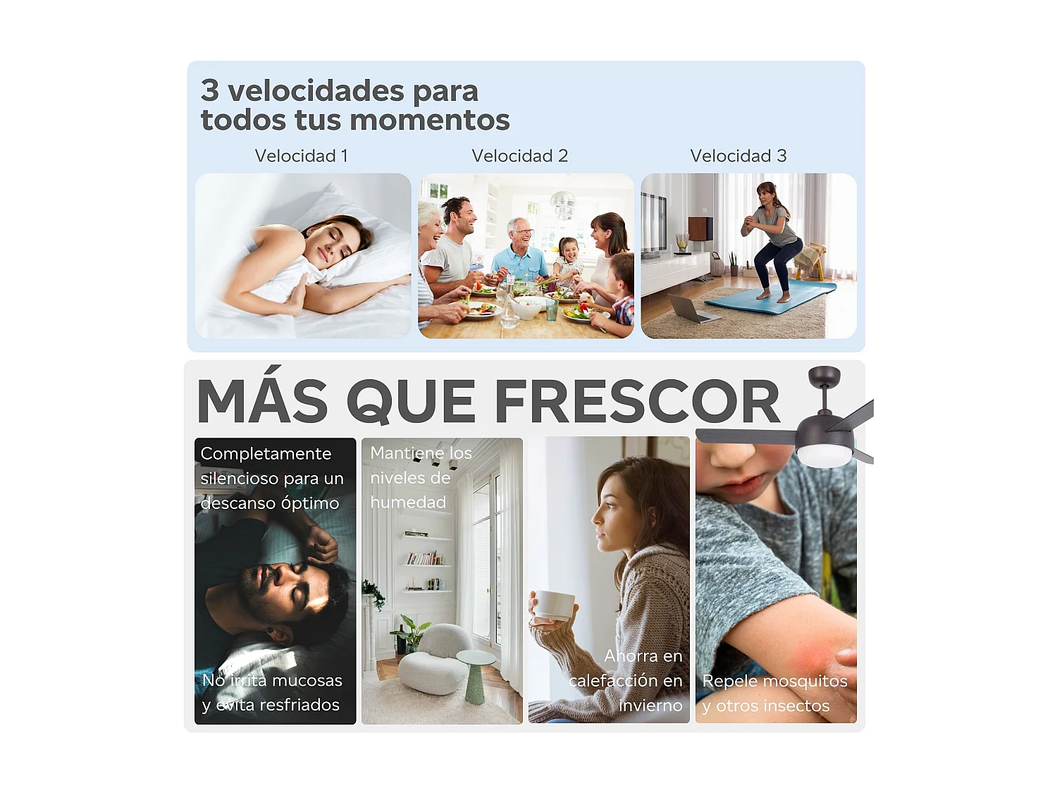 LEDS C4 Ventilateur du Plafond Ip20 Klar E27 15W Marron Cuivré Bois