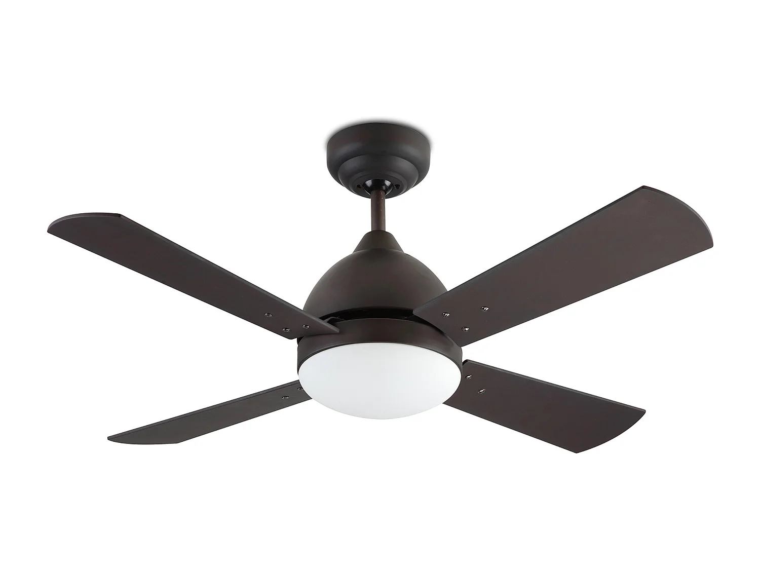 FORLIGHT Ventilateur du Plafond Borneo E27 15W Marron Wengé Bois De Hêtre