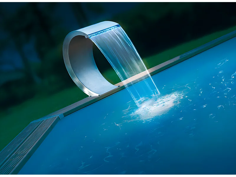 Cascade de piscine Mamba LED en inox - Ubbink