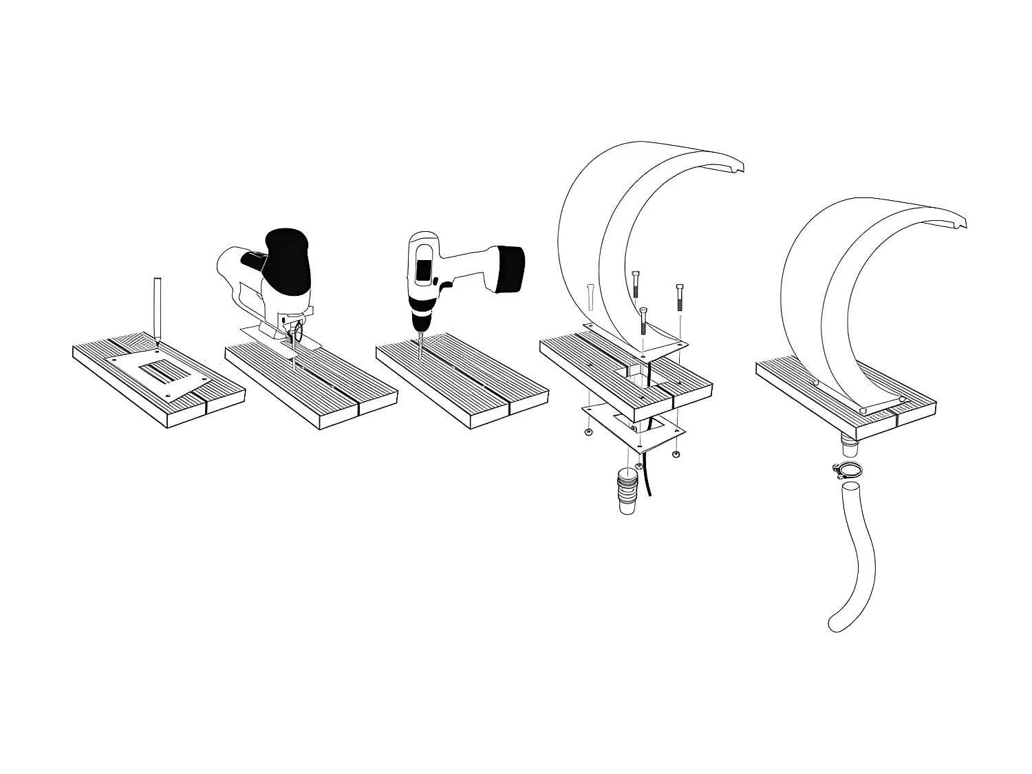 Cascade de piscine Mamba LED en inox - Ubbink