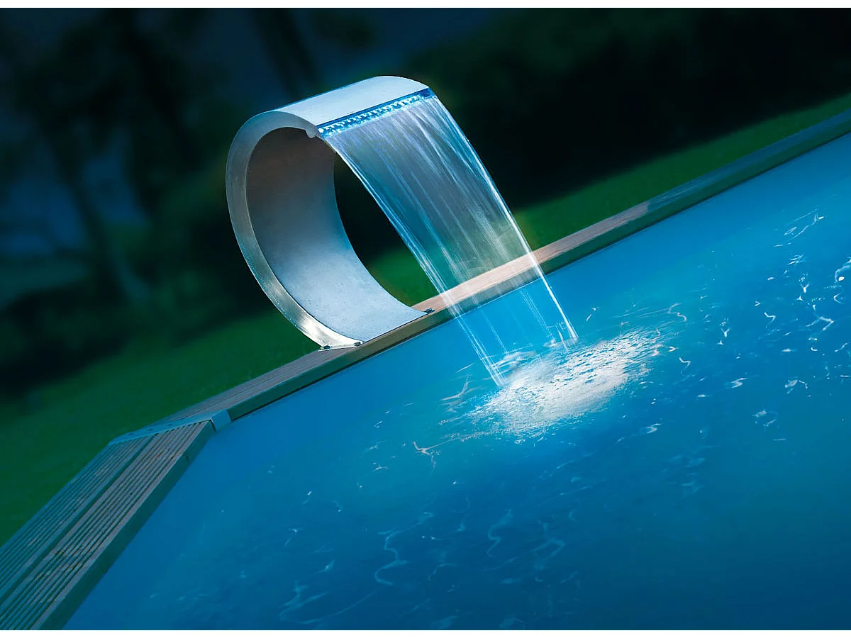 Cascade de piscine Mamba LED en inox - Ubbink