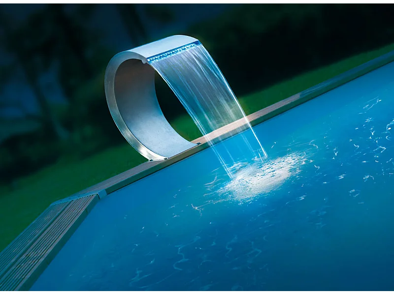 Cascade de piscine Mamba LED en inox - Ubbink