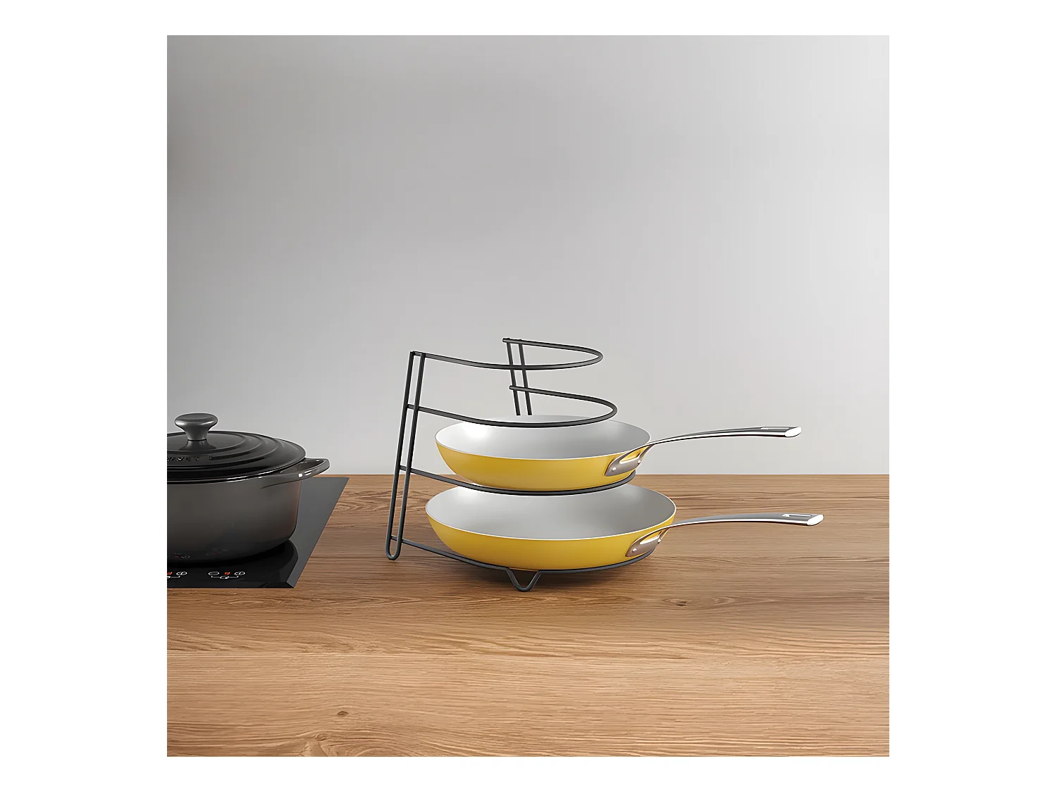 CANYON LAVA Série Metaltex 4 Niveaux Sartenero avec Finition Touch-Therm® Couleur Noir