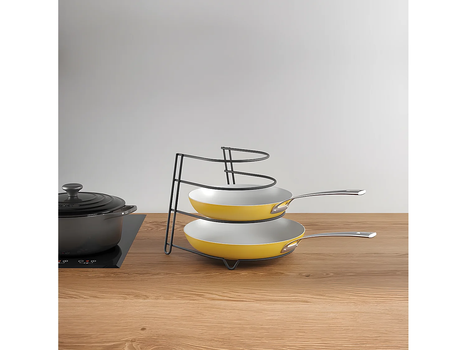 CANYON LAVA Série Metaltex 4 Niveaux Sartenero avec Finition Touch-Therm® Couleur Noir