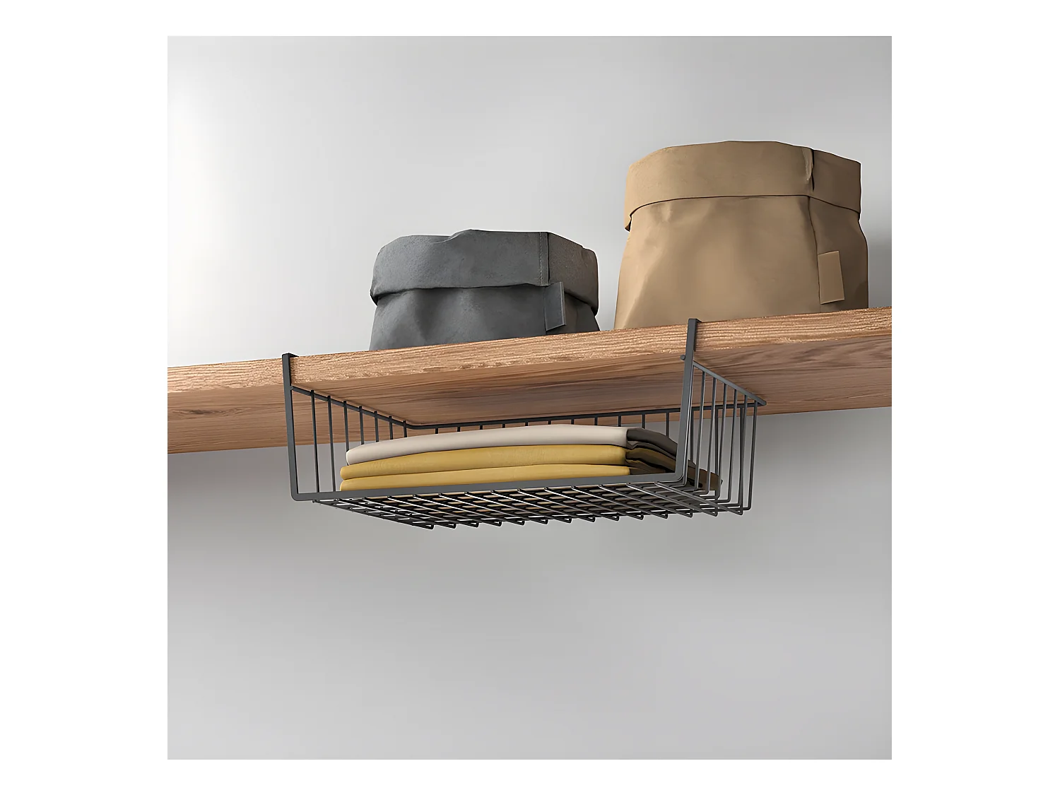 Metaltex Étagère KANGURO 40 cm. Finition Touch-Therm® Couleur Noir