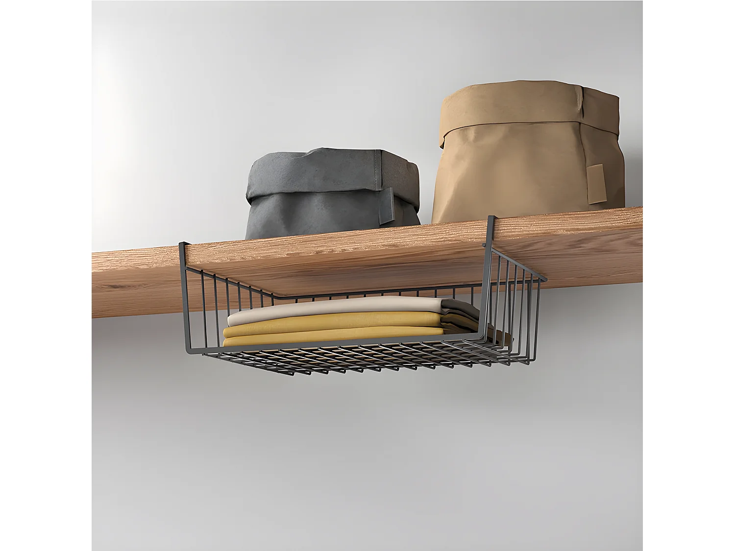 Metaltex Étagère KANGURO 40 cm. Finition Touch-Therm® Couleur Noir