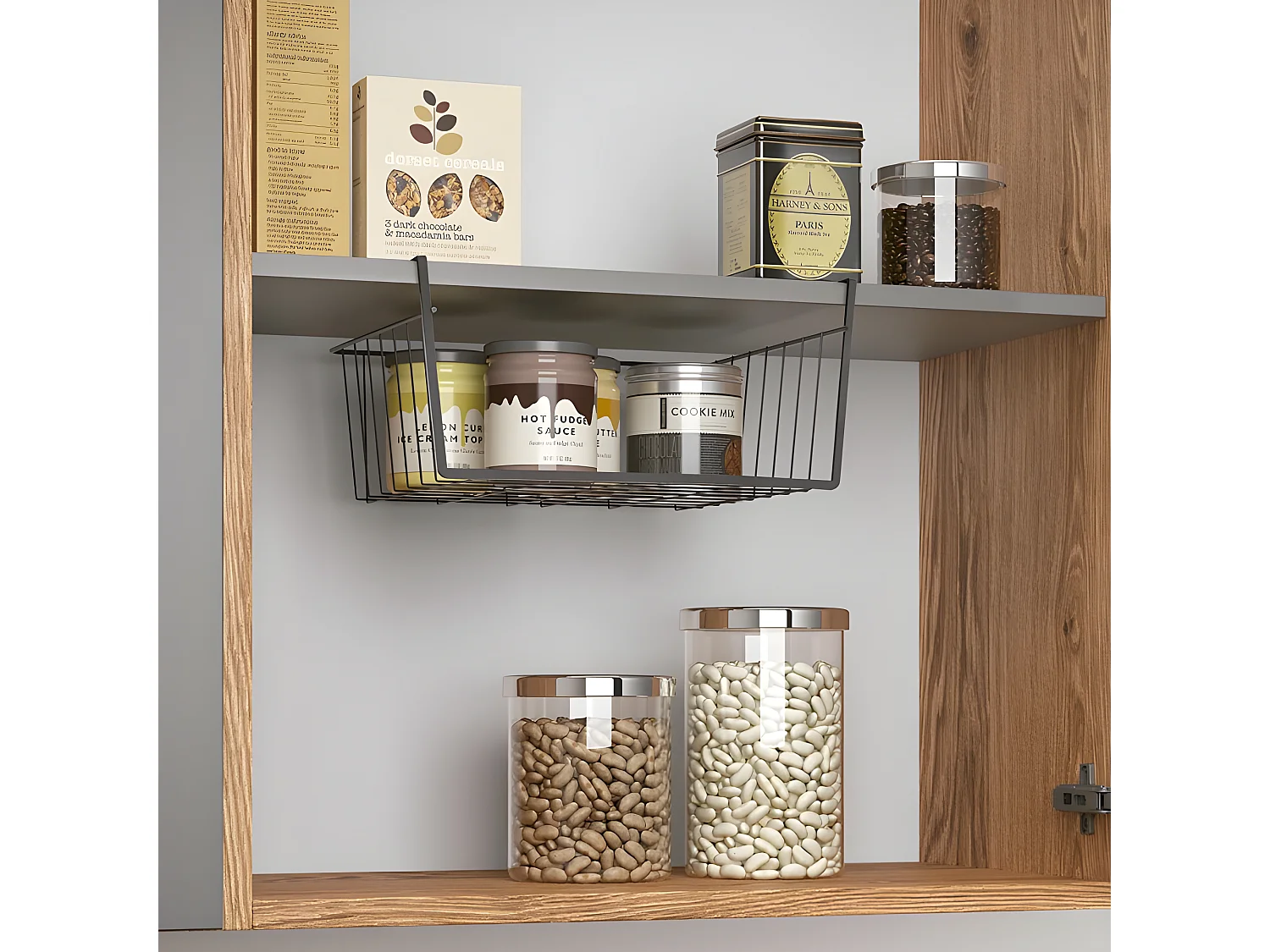 Estante KANGURO 30 cm Touch-Therm® Negro - Metal/Acero - Fabricado en Italia