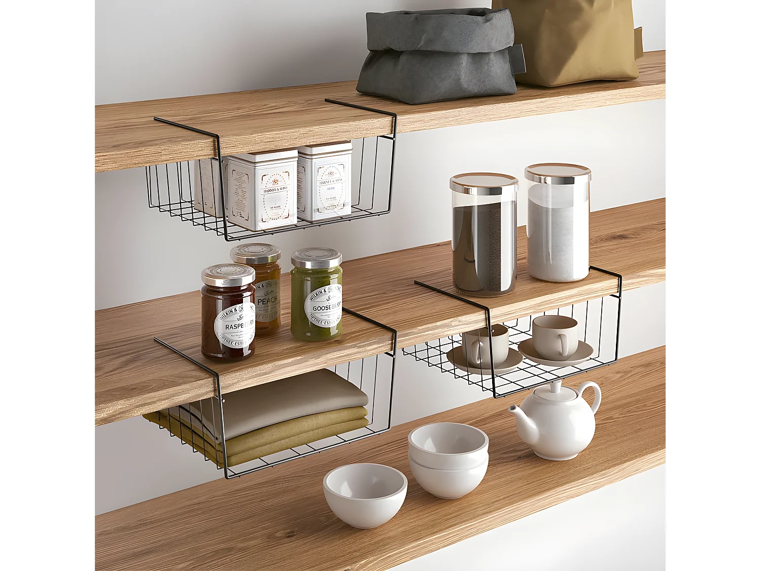 Estante KANGURO 30 cm Touch-Therm® Negro - Metal/Acero - Fabricado en Italia