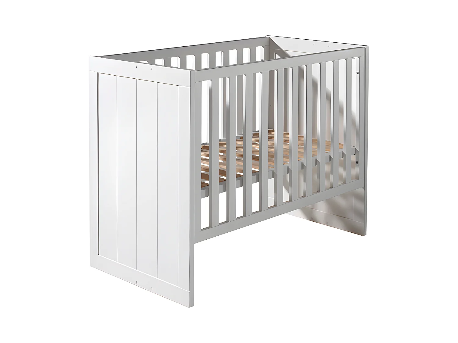 Lit Bébé en Bois "Erik" 60x120cm Blanc