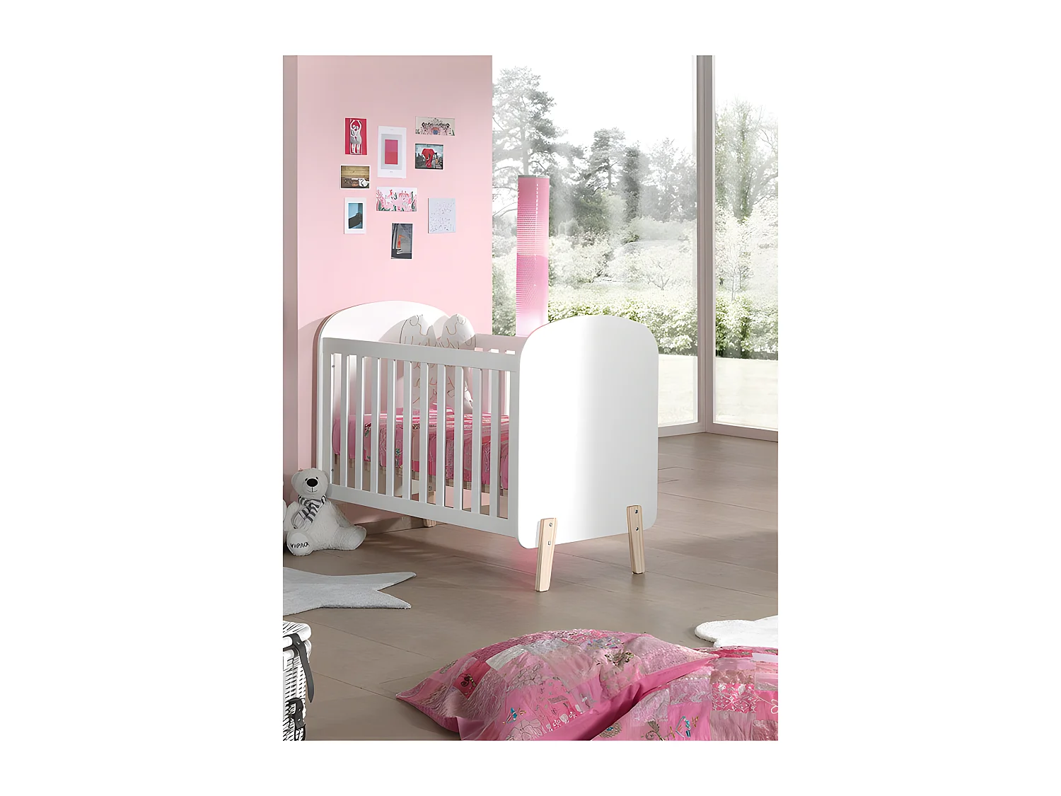 Lit Bébé "Kiddy" 60x120cm Blanc