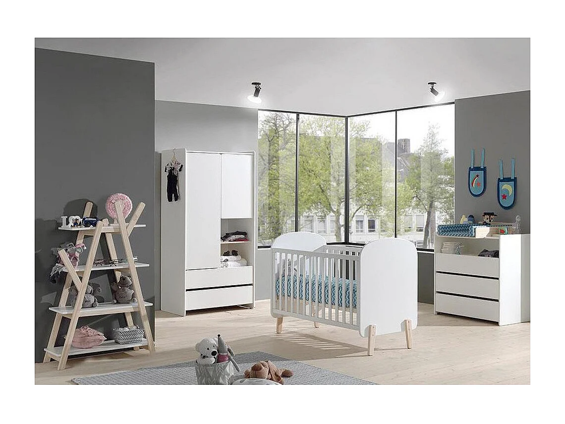 Lit Bébé "Kiddy" 60x120cm Blanc