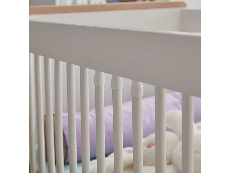 Lit bébé Snap Blanc et bois