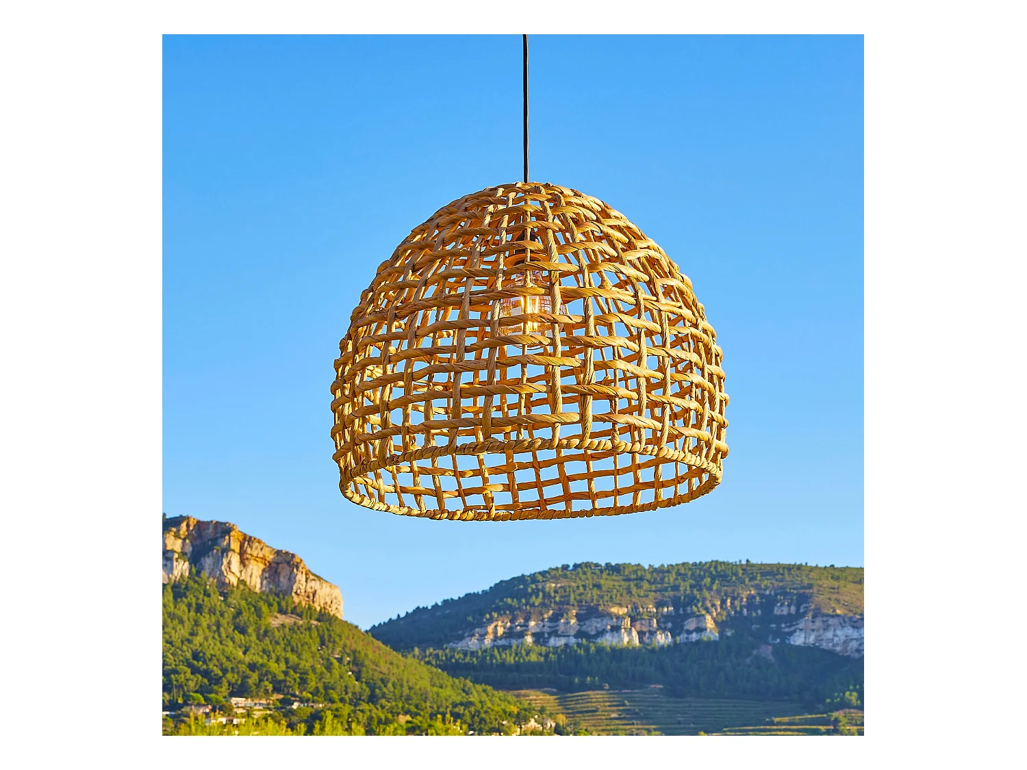 Abat jour AMADEO Beige Jonc de mer