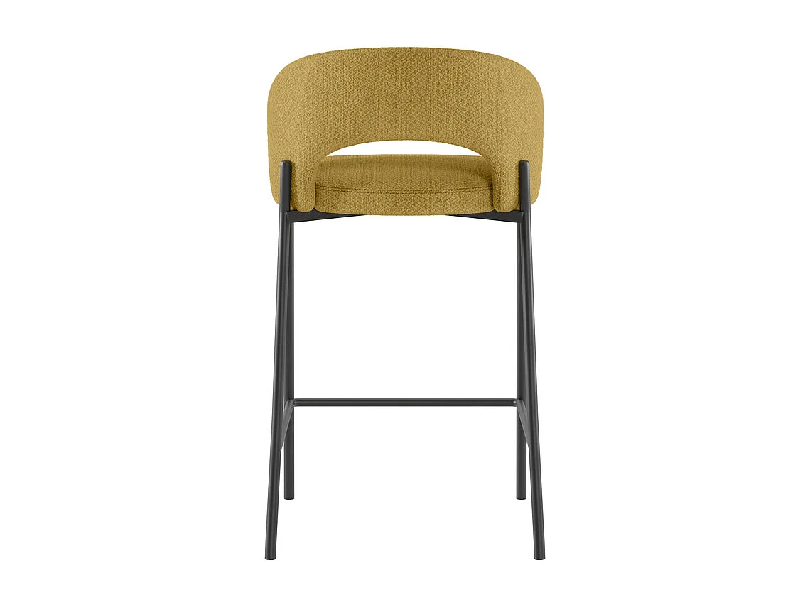 Set de 2 tabourets Greta - Jaune, Gris