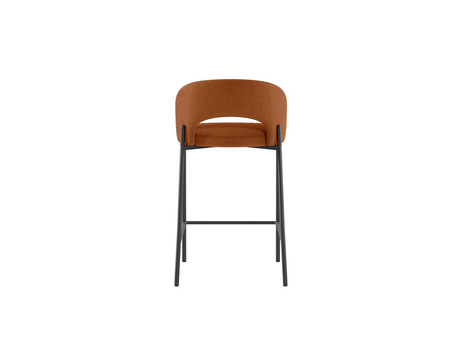 Greta - Sgabello in tessuto arancione - Set da 2 pz