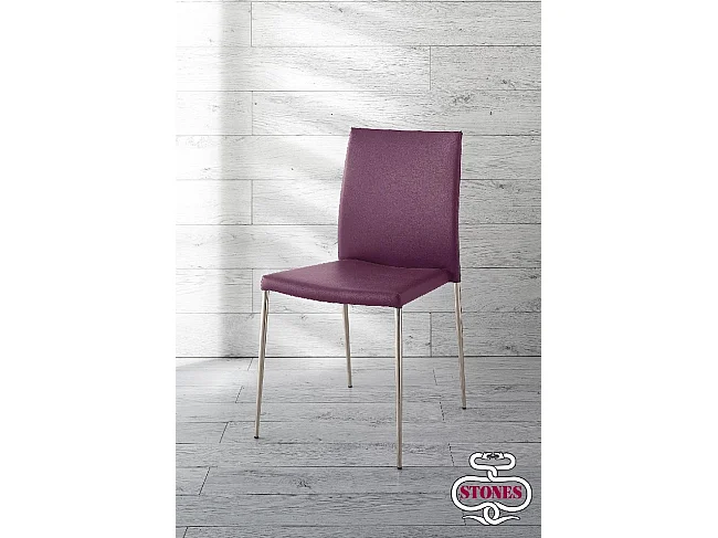 Minnie - Fioletowy fotel ze sztucznej skóry 4 szt.