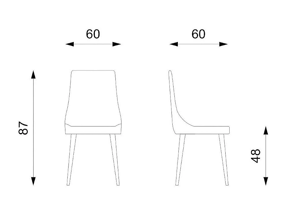 Fox - Roest microvezel stoel 4 st