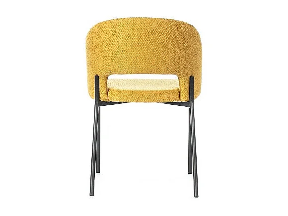 Greta - Gele stoffen stoel 2 st