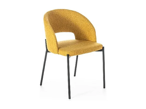 Lot de 2 chaises Greta - Jaune, gris