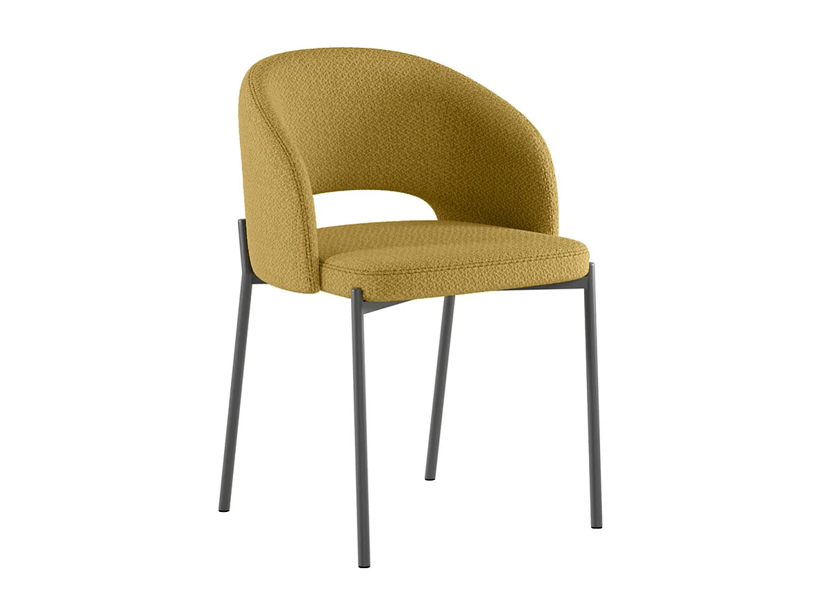 Lot de 2 chaises Greta - Jaune, gris