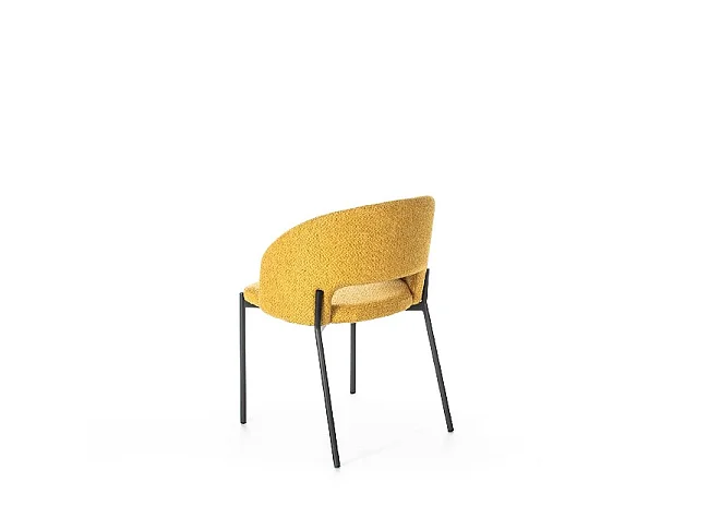 Greta - Sedia in tessuto giallo 2 pz