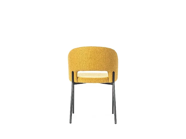 Greta - Sedia in tessuto giallo 2 pz