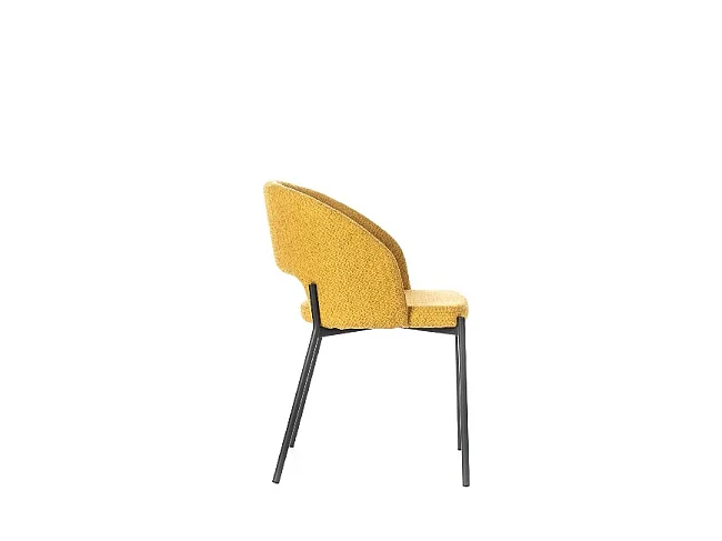 Greta - Sedia in tessuto giallo 2 pz
