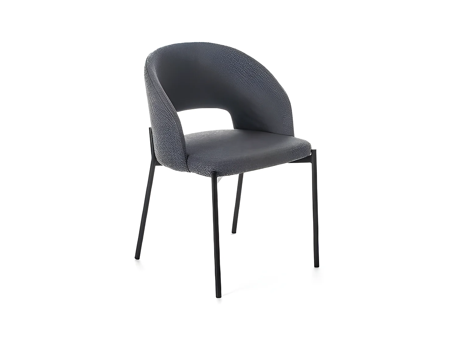 Greta - Sedia in tessuto grigio 2 pz