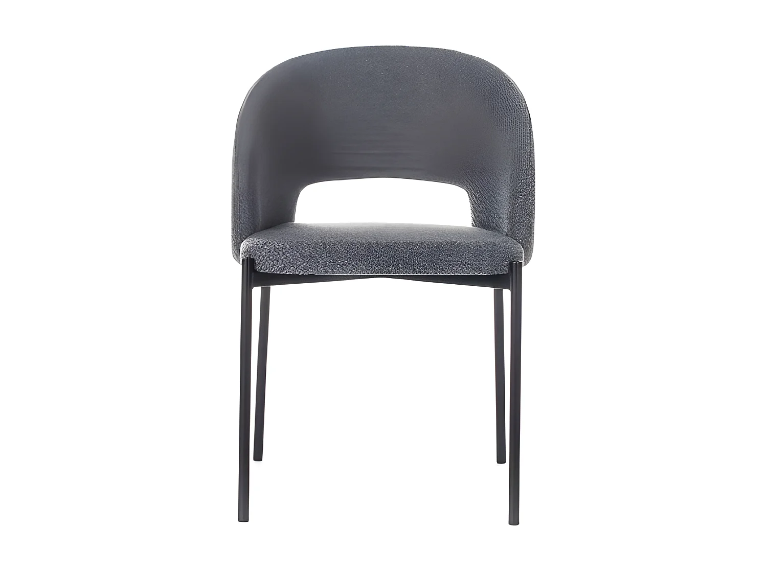 Greta - Sedia in tessuto grigio 2 pz