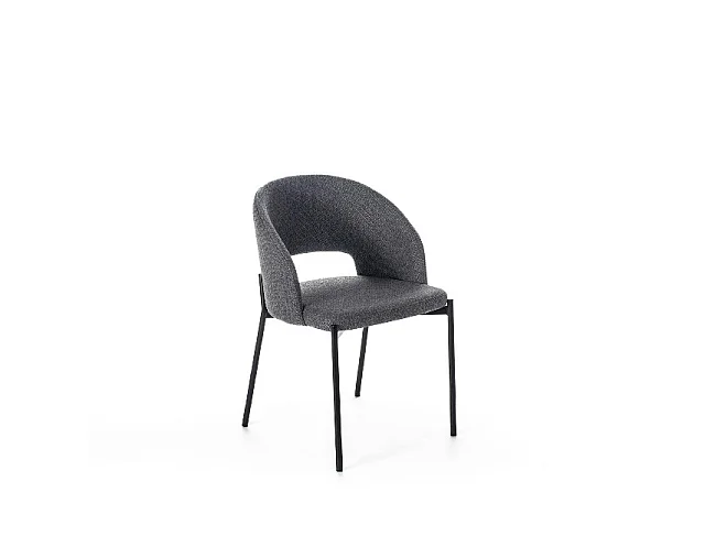 Greta Chaise en tissu gris 2 pcs